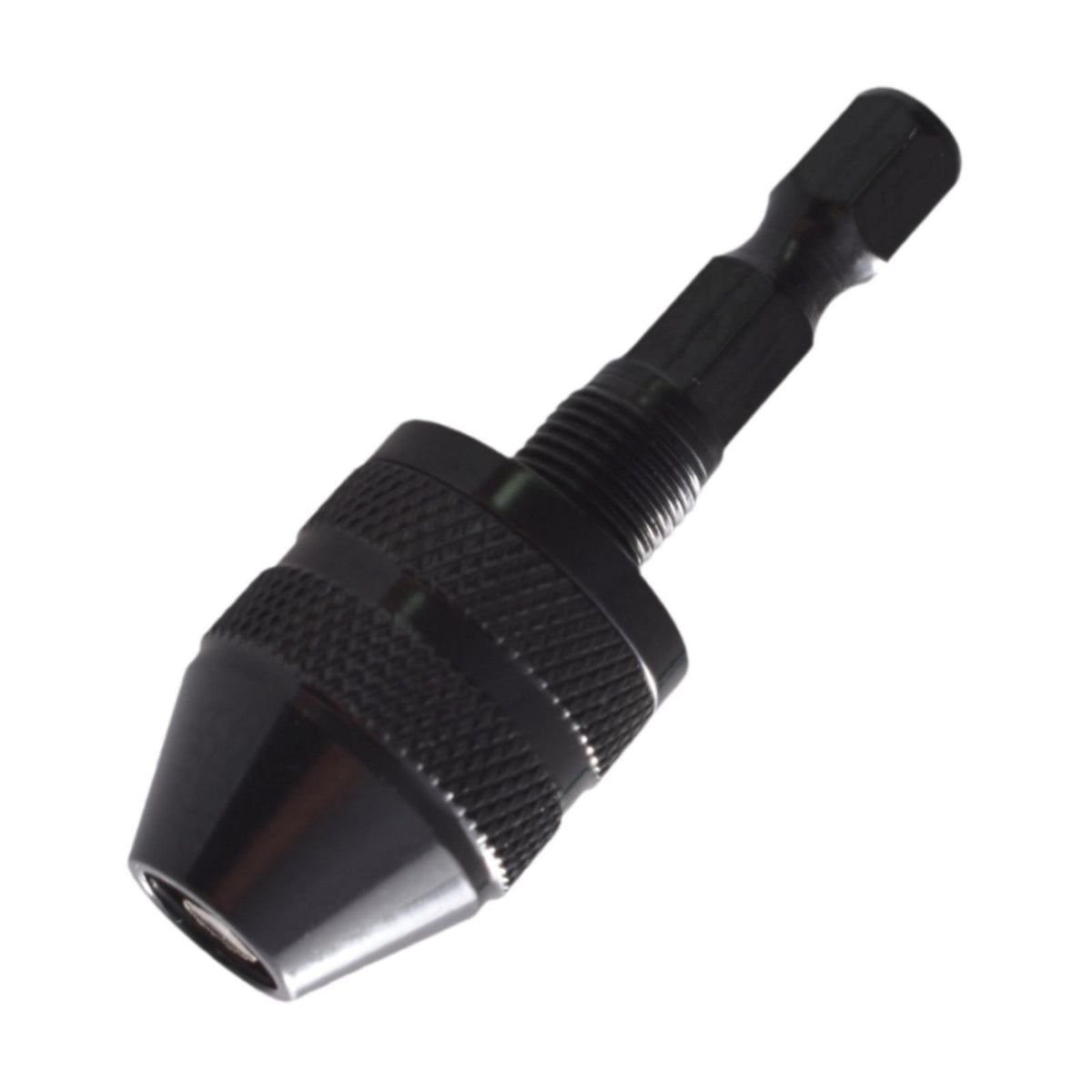 Maxbell Drill Chuck Conversion Tool 3 Jaw Easy to Use Sturdy Drill Head Chuck Adapter 0.3 to 3.6 Black Hex Shank