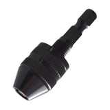 Maxbell Drill Chuck Conversion Tool 3 Jaw Easy to Use Sturdy Drill Head Chuck Adapter 0.3 to 3.6 Black Hex Shank