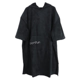 Maxbell Bathrobe Bath Towel Surf Changing Robe Beach Poncho with Hood Black - Aladdin Shoppers