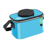 Maxbell Fishing Bucket Foldable Multifunction with Strap for Gardening Picnic Hiking Blue 30cmx20cmx20cm