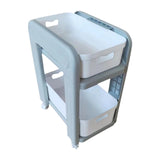 Rolling Storage Organizer Rolling Utility Cart for Farmhouse Household Hotel 2 Tiers
