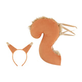 Maxbell Squirrel Ears and Tail Set Cosplay Hair Hoop for Performance Party Role Play Orange
