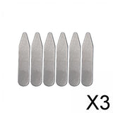 Maxbell 3xCollar Stays Metal Wrinkle Proof Non Slip for Unisex Work Uniform Wedding 50mmx10mmx0.8mm