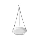 Maxbell Birds Feeder and Birdbath Bowl with Chains Bird Food Tray for Gift Lawn Yard White