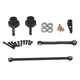 Maxbell Servo Link Rod Supply Upgrade Parts RC Steering Components for D90 MN78 1/12 black