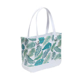 Maxbell Washable Tote Bag Fashion with Hole Waterproof Travel Bag Summer Beach Pouch Leaves
