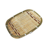 Maxbell Bamboo Basket Versatile Handmade Basket for Bedroom Countertops Laundry Room 25x19cm