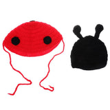 Maxbell Newborn Baby Girls Boys Crochet Knit Costume Photo Photography Prop Set Little Ladybird Black - Aladdin Shoppers