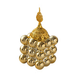 Maxbell Incense Cone Holder with Cover Durable Ceramic for Office Tabletop Yoga Room golden