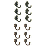 Maxbell 12Pcs Cloth Coat Towel Hangers Door Wall Kitchen Bedroom Bath Hooks 2 Styles