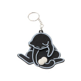 Maxbell Funny Cat Keychain Compact Interactive Keyring for Anniversary Backpack Gift black