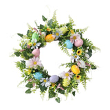 Maxbell Easter Wreath Pendant Round Hanging Garland for Home Home Porch Garden