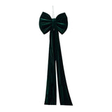 Christmas Tree Topper Bow Extra Large Velvet for Front Door Festival Outdoor Green