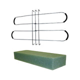 Maxbell Headstone Flower Saddle with Floral Foam Decoration for Lawn Wedding Outdoor 42 cm Saddle