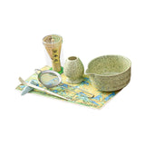 Maxbell 7Pcs Matcha Whisk Set Japanese Utensils Gift Handcrafted Making Tools Sifter Yellow Green