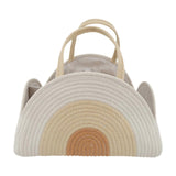 Maxbell Baby Diaper Caddy Organizer Holder for Changing Table Toiletries Burp Cloths White Yellow Orange