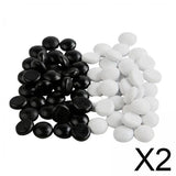 Maxbell 2x70 Pieces Go Game Stones for Strategy Board Games Weiqi Gobang Go Board Game