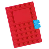 Maxbell A6 Notebook Building Block Design 100 Pages Journal for Daily Records Red