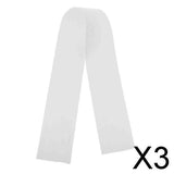 Maxbell 3xJig Skirts DIY Rubber Fishing Jig Lures Fishing Bait Accessories White