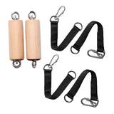 Maxbell Pull up Handles Wooden Bar Cable Machine Handles for Fitness Deadlift Rowing 40mm Diameter