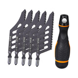 Maxbell Jig Saw Blades with Handle Curved Blade for Household Gardening Wood Working 3 Saw Blades