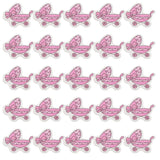 Maxbell Maxbell 25pcs Baby Shower Wall Stickers Birthday Party Decorations Pink Pram