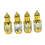 Maxbell Glass Roll on Bottles Beauty Personal Care Refillable Perfume Roller Bottles 4Pcs 6.8x2.5cm