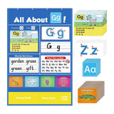 Maxbell Letter Learning Pocket Chart Creative Funny Learning for Children Girls Boys