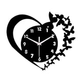 Maxbell Maxbell Heart Butterfly Clock Creative Acrylic Wall Clock for Living Room Study Home