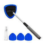 Car Windshield Cleaning Tools Portable for Home Window Trucks Household Triangle Blue
