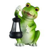 Maxbell Outdoor Figurine Lantern Lawn Home Decoration Garden Solar Frog Statue Light