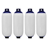 Maxbell 4pcs Marine Boat Fender Premium PVC Bumper Dock Shield Protection Blue White
