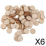 Maxbell 6xUnfinished wood circles Round Shape Pieces For Scrapbooking 100pcs 20mm