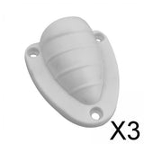 Maxbell 3xClam Shell Vent Cap Easy Installation for Van Yacht Outdoor Application white 65x73MM