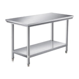 Maxbell Stainless Steel Table for Prep & Work Commercial Kitchen Table for Warehouse 120cmx40cmx80cm