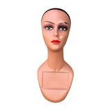 Maxbell Realistic Mannequin Head Showcase Manikin Head Bust for Hat Necklace Glasses Style A