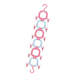 Maxbell Doll Hanging Organizer Doll Storage Display Rack for Closet Wall Living Room Pink Blue