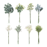 Maxbell Artificial Eucalyptus Leaves Stems Unique DIY Gift for Cafe Home Anniversary Style D