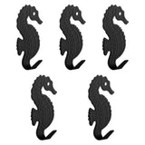 Maxbell 5 Pieces Wall Mounted Coat Hooks Multi Purpose for Entryway Bathroom Bedroom Black