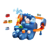 Maxbell Race Track Car Toy Rail Train Toy Vehicle Puzzle Car Track Playsets for Kids 8 Cars