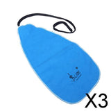 Maxbell 3xDeerskin Flocking Cleaning Wiping Cloth for Music Wind Instruments Blue
