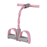 Maxbell Pedal Resistance Band Fitness Workout Ankle Puller for Home Gym Adults Women Gray Pink