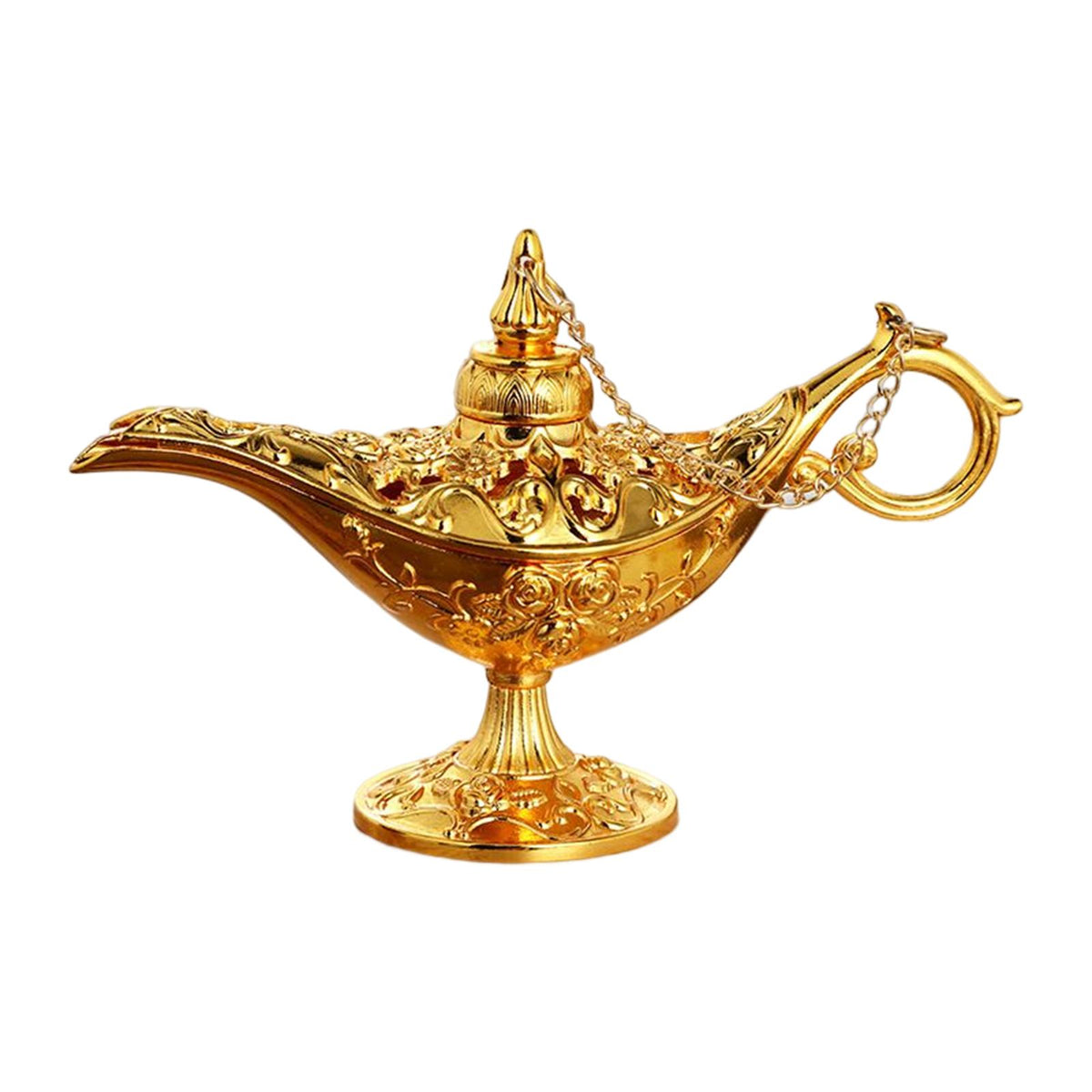 Maxbell Maxbell Statue Genie Lamp Washing Light Wedding Oil Lamp Metal Collection Decor Aureate