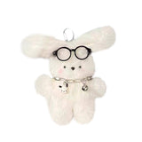 Maxbell Plush Keychain Novelty Cartoon Keychain Charm for Kids Adults Birthday Gifts With Glasses