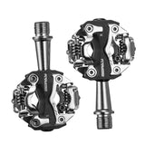 Maxbell Double Platform Bicycle Pedals Dual Compatible with Shimano SPD BMX MTB Black - Aladdin Shoppers