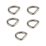 Maxbell 2x5x D Rings Heavy Duty Seamless D Shaped Rings for Hardware Handbags Clothing 25mmx16mm