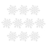 Maxbell 10Pcs 10.5cm White Plastic Snowflake for Christmas Ornaments - Aladdin Shoppers