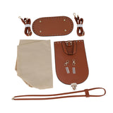 Maxbell PU Leather Bag Making Kit DIY Crochet Bag Set for Crossbody Handbag Supplies Brown