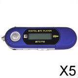 Maxbell 5x8GB USB MP4 MP3 Music Video Player Recording FM Radio eBook Blue