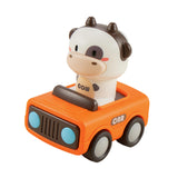 Maxbell Press and Go Car Baby Animal Cars for Kindergarten Children Preschool Bull
